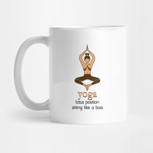 YOGA - lotus position sitting like a boss Mug